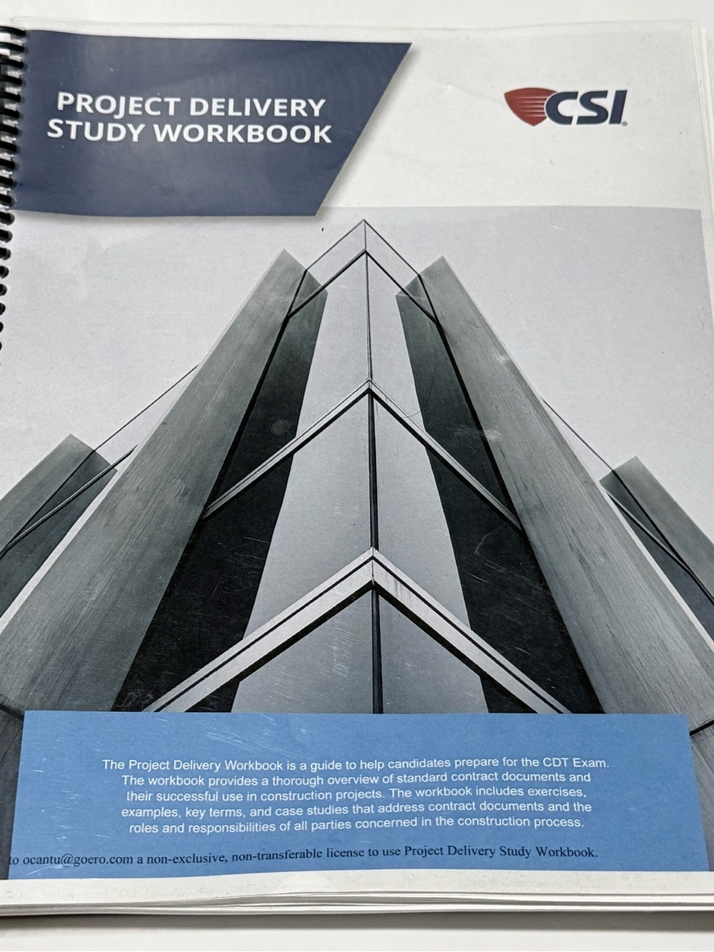 CSI Project Delivery Study Workbook - Blue, Gray, Black